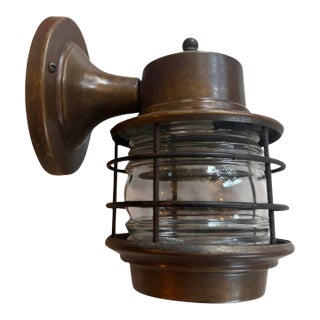 Antique Mixed Metal Outdoor Wall Sconce For Sale