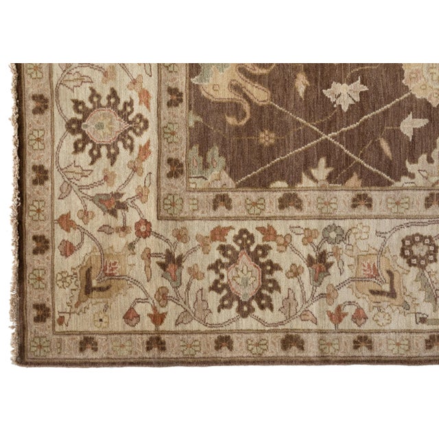 This is a new Egyptian rug in Persian Sultanabad Design handwoven in Alexandria, Egypt in 1990s. The design and colors...