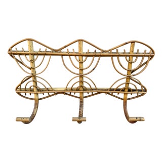 Rattan Coat Rack in the style of Olaf Von Bohr, Italy, 1960s For Sale
