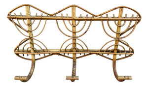 Rattan Coat Rack in the style of Olaf Von Bohr, Italy, 1960s