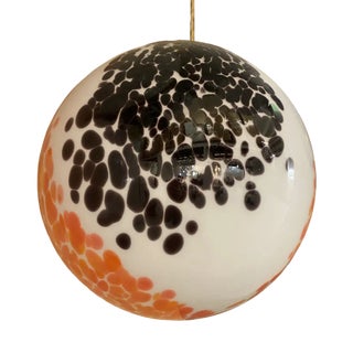 Amber and Black Murrine Sphere Lamp in Murano Glass from Simoeng For Sale