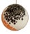 Amber and Black Murrine Sphere Lamp in Murano Glass from Simoeng For Sale