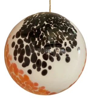 Amber and Black Murrine Sphere Lamp in Murano Glass from Simoeng