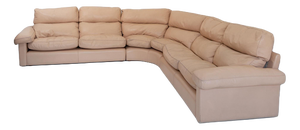 Vintage Modular Leather Sofa by Tito Agnoli for Poltrona Frau, 1970s, Set of 3