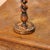 Pair of Early 20th Century English Barley Twist Oak Candlesticks With Brass Cups For Sale In Dallas - Image 6 of 8