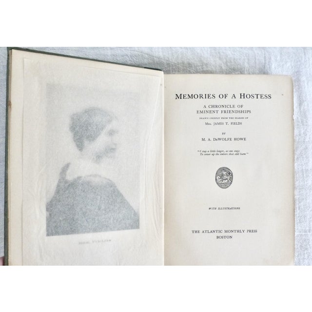American 1922 Memories of a Hostess by M.A. DeWolfe Howe For Sale - Image 3 of 10