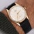 Art Deco Vintage Rolex Precision 12325 Gold Manual Wind Sub Dial on Leather Watch For Sale - Image 3 of 10