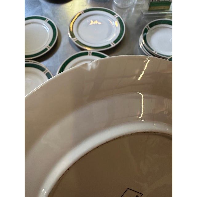 Mid-Century Modern 1970s Ceramic Majesty Plate Set With Malachite and Gold Designs- Set of 30 For Sale - Image 3 of 10