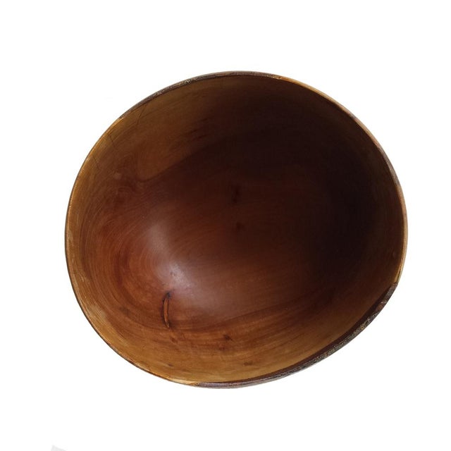 Mid-Century Modern Hand-Turned Teak Bowl For Sale - Image 6 of 7