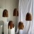 Brutalist Large Pendant Light in Natural Organic Tubular Teak, 1980s For Sale - Image 3 of 11
