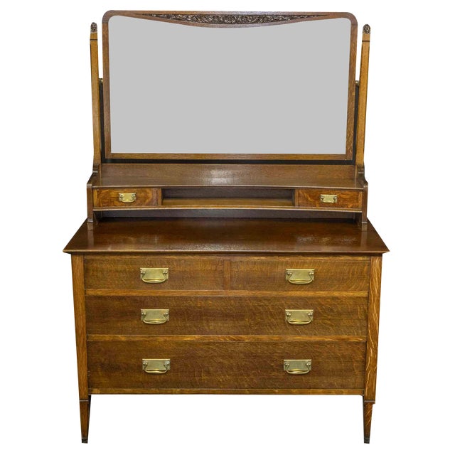 Oak Dressing Table, 1890s For Sale