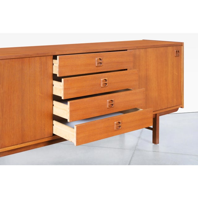 Mid-Century Swedish Modern Teak Credenza by Erik Wortz for Ikea, 1960s For Sale - Image 10 of 12