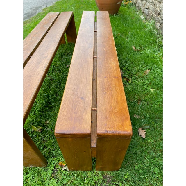 Benches by Charlotte Perriand for Les Arcs, 1969, Set of 2 For Sale - Image 4 of 6