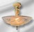 Art Nouveau 1930s Art Nouvau Glass and Porcelain Chandelier For Sale - Image 3 of 12