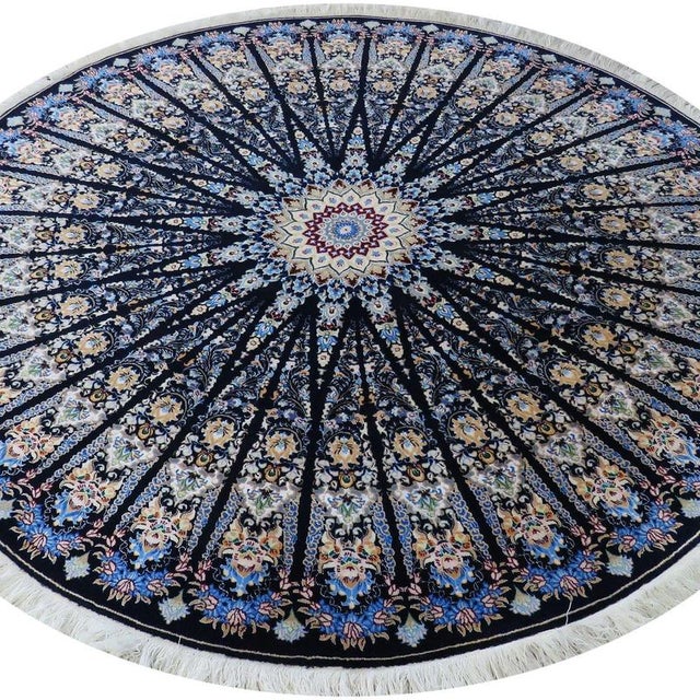 Hand-knotted Nain rug, signed Habibian | Knot density: 6La 56 Raj (approx. 640.000 knots/m²) | Material: Cork wool & silk...