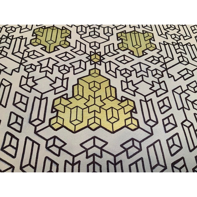 2020s Pareidolia Labyrinth Anthropomorphic Geometry Origami Fractal Face Optical Illusion Canvas Painting For Sale - Image 5 of 6