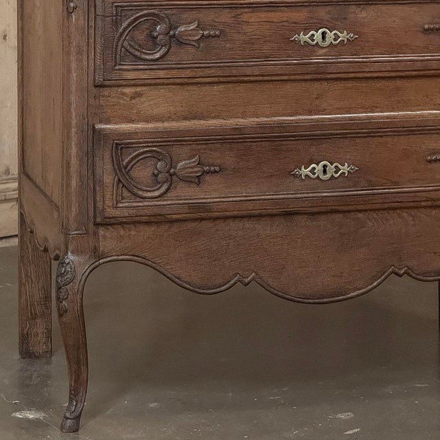 Chestnut 19th Century Louis XV Country French Oak Commode For Sale - Image 8 of 18