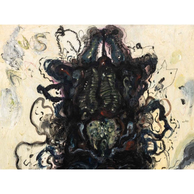 Robert Dandarov (Macedonian/American, b. 1959), "Janus", Oil on Panel, titled in pencil verso, unframed. 20" H x 16" W....