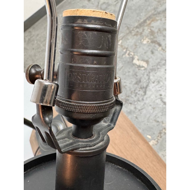 Black Restoration Hardware Crystal Ball Table Lamps, Pair For Sale - Image 8 of 12