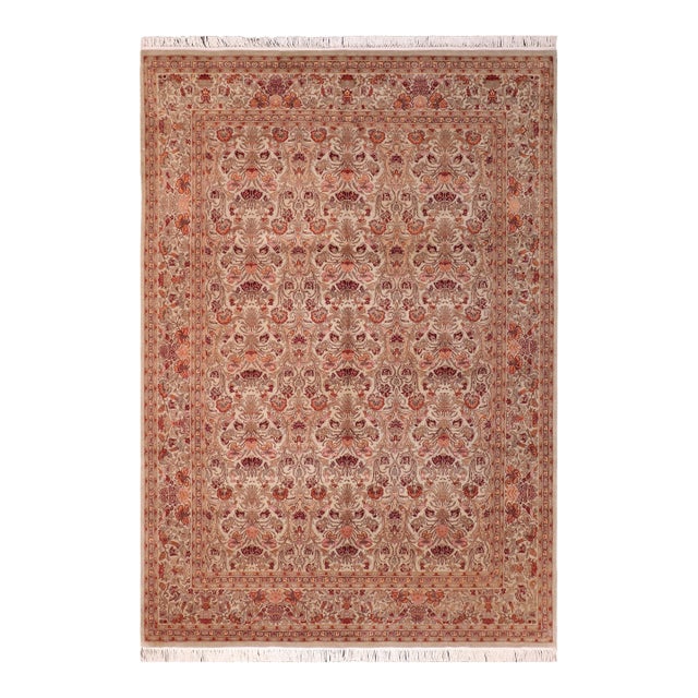 Elegant Pak-Persian Green/Beige Wool Rug - 8'1'' X 10'1'' For Sale