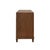 Matthew Izzo Home Corine Fluted Front Provincial Brown Oak Two Drawer Side Table With Open Shelf and Brass Drawer Pulls For Sale In New York - Image 6 of 7