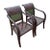 Carved Mahogany and Cane Dining Chairs - A Pair For Sale
