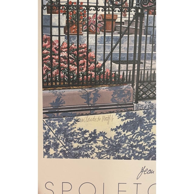 Offset lithograph on cardstock by North Carolina artist Jean Claude de Montford for the 1987 Spoleto Festival win...