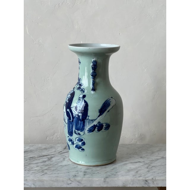 Celadon 19th Century Chinese Porcelain Celadon Vase For Sale - Image 8 of 8