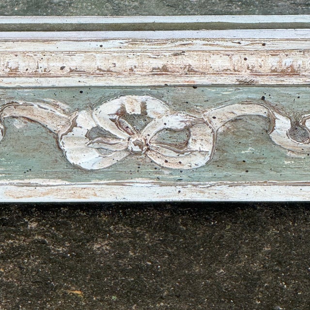 Mid 20th Century Swedish Gustavian Style Trumeau Wall Mirror With Laurel Swags - Newly Painted For Sale - Image 16 of 18