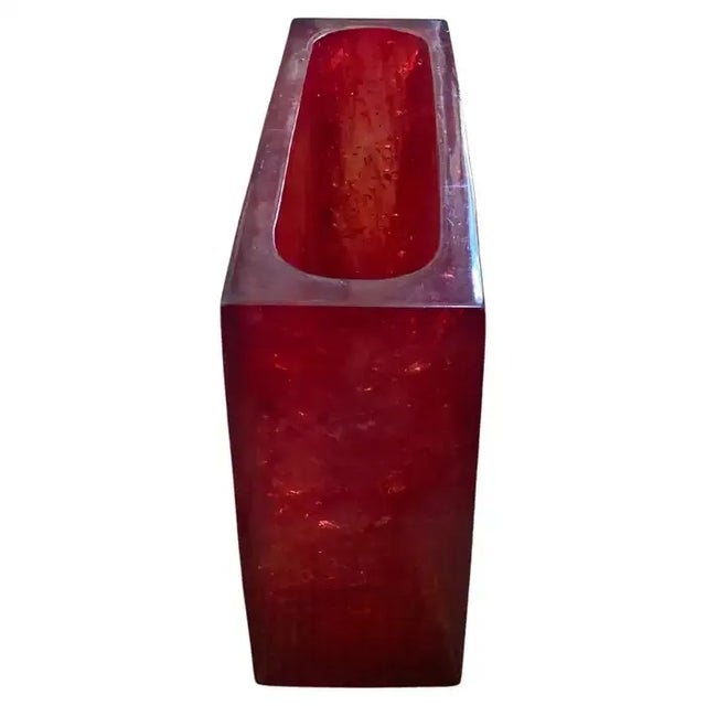 Plastic Modern Acrylic Rectangular Vase by Studio Nova 1980's For Sale - Image 7 of 8