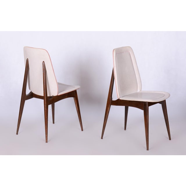 Wood Art Deco Dining Chairs attributed to Jules Leleu, France, 1940s, Set of 6 For Sale - Image 7 of 11