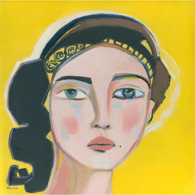 Ancient Pompeii Fresco Inspired, Abstract Expressionist Oil Painting by Alexandra Swistak For Sale - Image 4 of 4