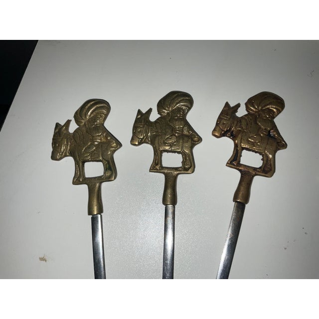 Mid 20th Century One Set of 18 Vintage Brass Turkish BBQ Skewers For Sale - Image 11 of 11