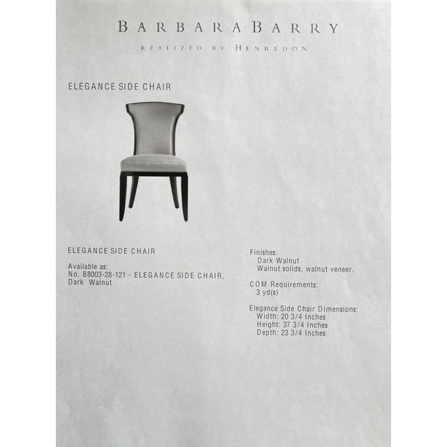 Pair of Barbara Barry by Henredon "Elegance" Side Chairs For Sale In Chicago - Image 6 of 6