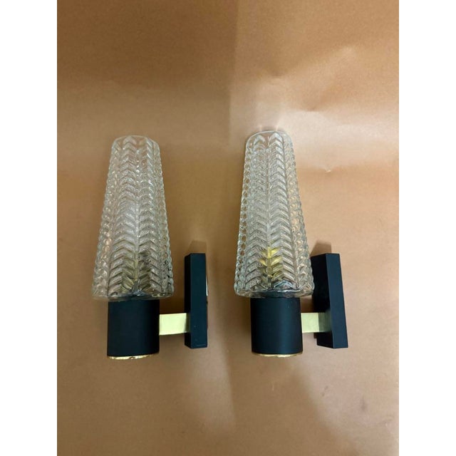 Brass Wall Lights from Arlus House, France, 1960, Set of 2 For Sale - Image 10 of 10