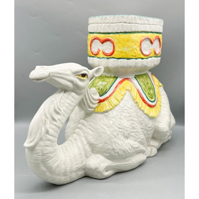 Aldo Londi Large Italian Vintage Ceramic Camel Planter or Cachepot - Whimsical, Hollywood Regency, Mid-Century Modern For Sale - Image 4 of 17