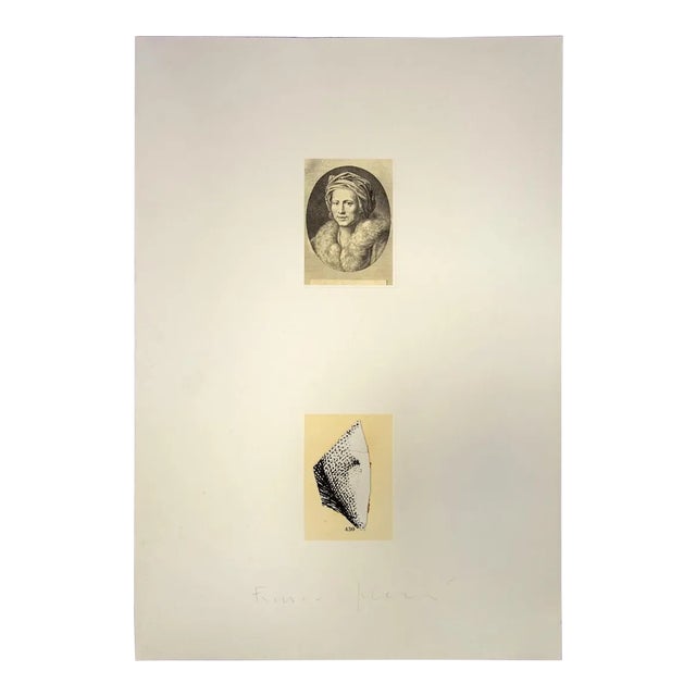 Franco Sarnari, Portrait, Vintage Offset Print, 1970s For Sale