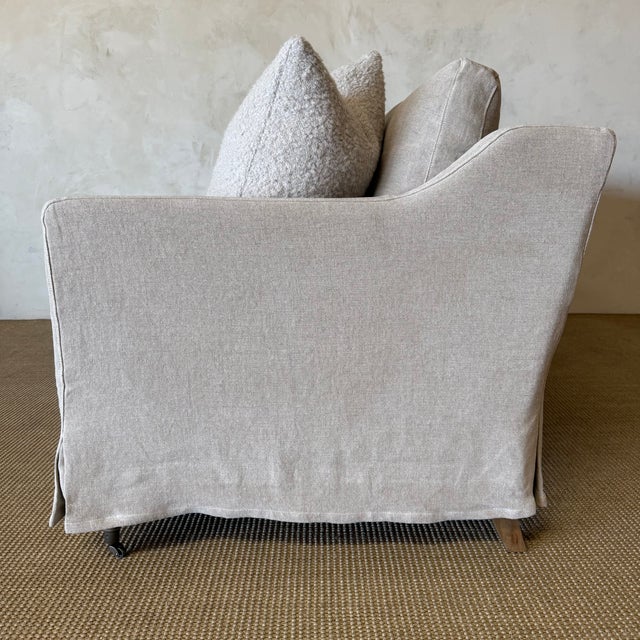 Rudin Slipcovered Sofa - Flax For Sale In Los Angeles - Image 6 of 8