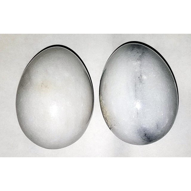 1950s Etched Japanese Marble Eggs- a Pair For Sale In West Palm - Image 6 of 6