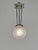 H. Petitot & Muller Frères A French 1930s art deco pendant in nickel plated bronze. The nice mount holds a globe by the...