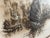 Framed Asian Harbor Scene Ink Wash Drawing Fishing Boats Landscape For Sale In Palm Springs - Image 6 of 11