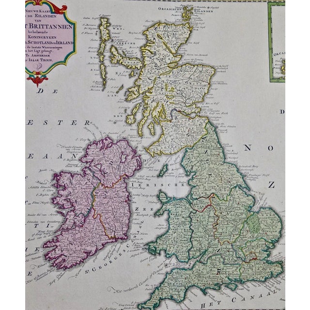 England, Scotland & Ireland: A Hand Colored Map of Great Britain by Tirion For Sale - Image 4 of 6