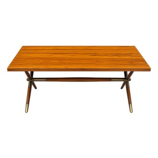 Keno Bros Rectangular Wood Rectangular Coffee Table for Theodore Alexander For Sale