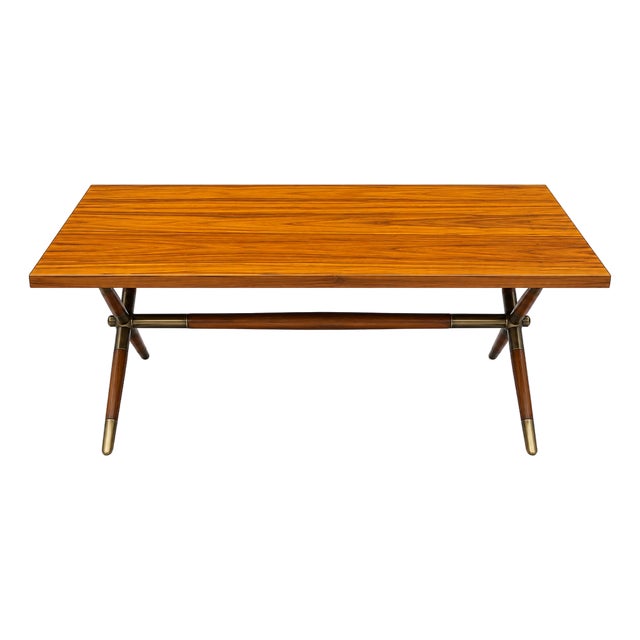 Keno Bros Rectangular Wood Rectangular Coffee Table for Theodore Alexander For Sale
