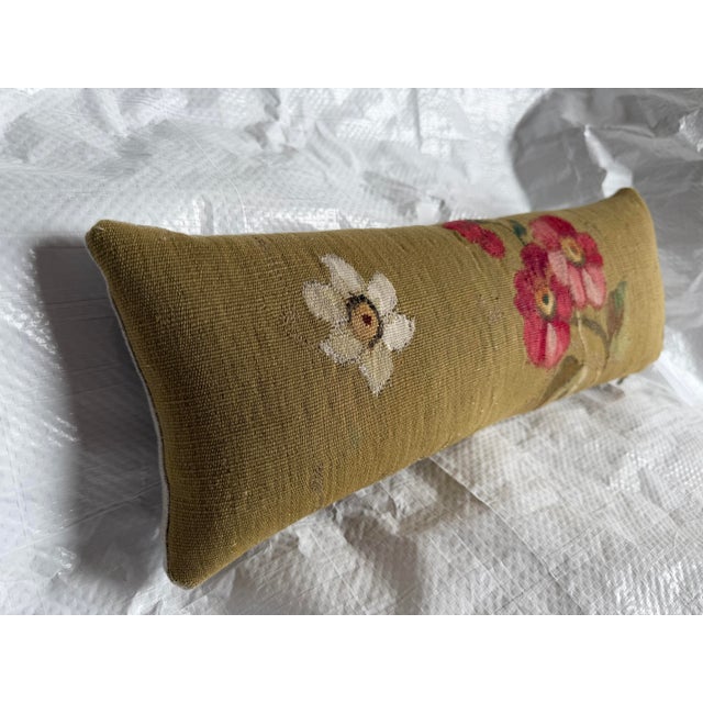 19th Century French Aubusson Tapestry Pillow For Sale - Image 4 of 7