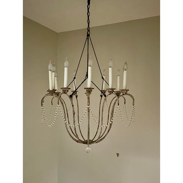 Niermann Weeks 12-Light Italian Style Iron Chandelier With Chain Swags For Sale - Image 12 of 12