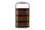 Brown Antique 3 Three Tiered Wood & Bamboo Rattan Chinese Wedding Basket For Sale - Image 8 of 18