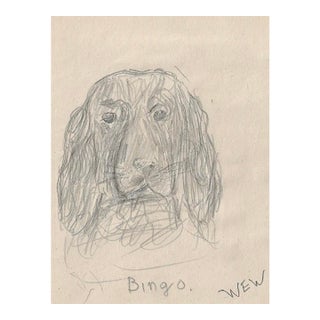 1943 William Wood Bingo the Dog Drawing For Sale