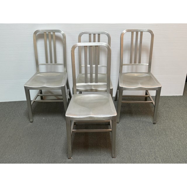GoodForm Vintage GoodForm Mid Century Aluminum Chairs, Set of Four For Sale - Image 4 of 12