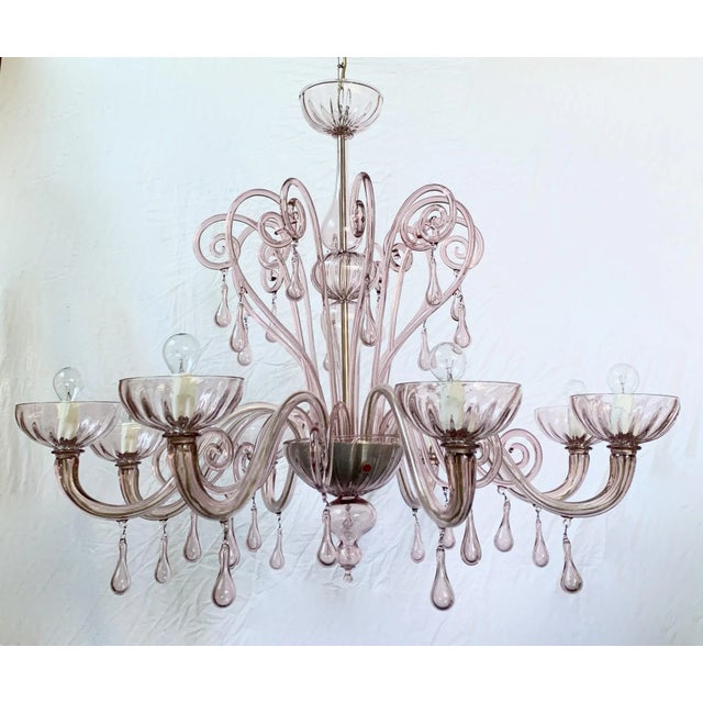 Mid-Century 8-Arm Chandelier from Cesare Toso, 1960s For Sale - Image 12 of 13